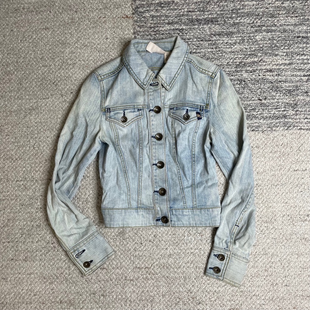 dkny women's denim jacket size XS - Picture 2 of 5